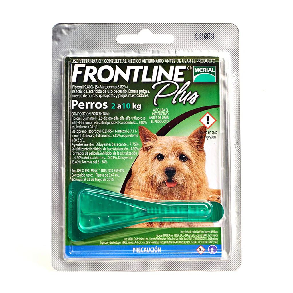 Antipulgas Para Perro Frontline Plus Pipeta 02-10kg